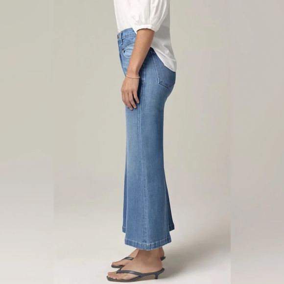 Citizens Of Humanity Cassie Front Yoke Bell Flare Jeans Light Indigo Vintage 23 - Picture 3 of 10